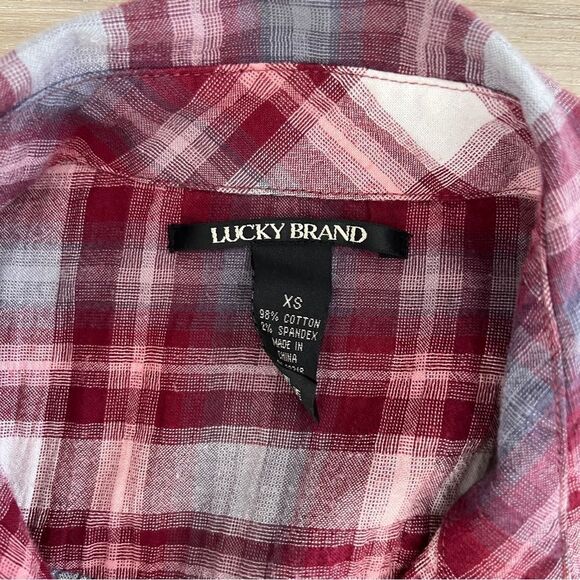 Lucky Brand set of 2 plaid flannel shirts Size XS - Picture 3 of 3